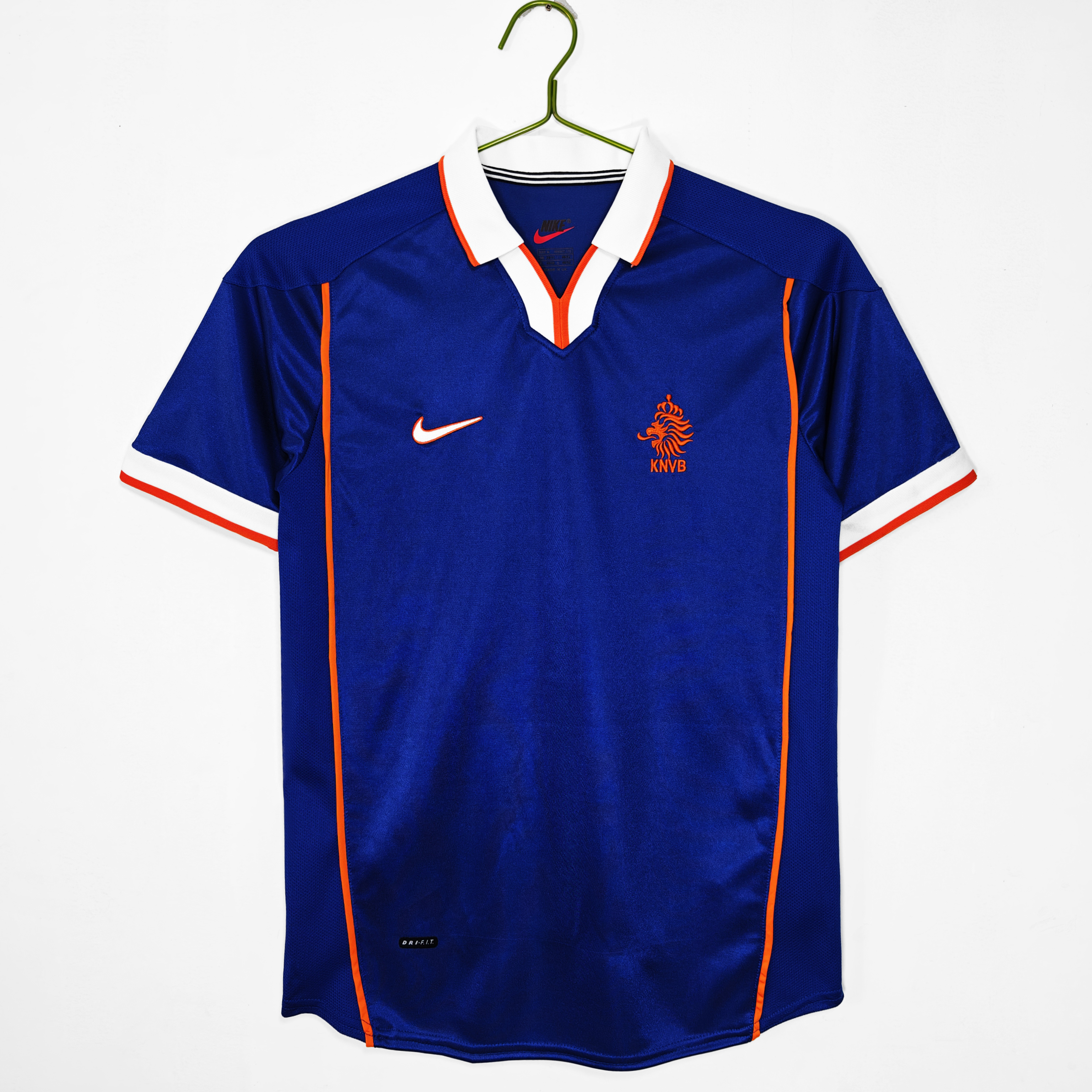 Camiseta de fútbol Países Bajos 1998/99 VISITANTE MANGA CORTA VERSION FAN